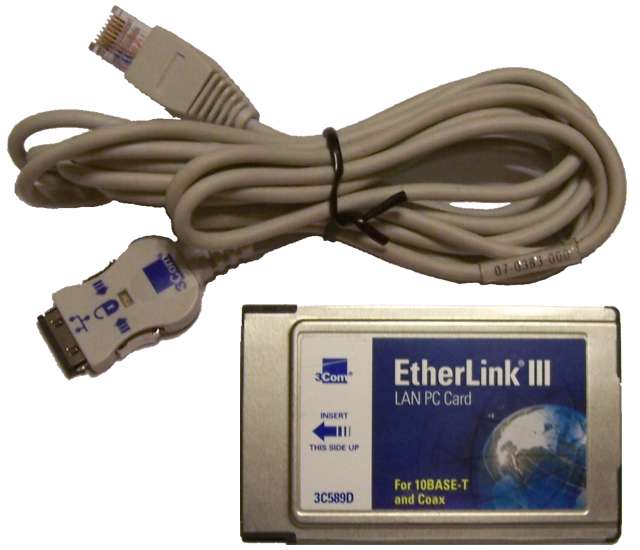 3com 3C589D Etherlink III Lan PC Card for 10BASE-T and Coaxial Cable PCMCIA